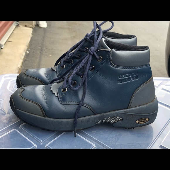 Oregon Mudders Men Navy Blue Golf Boots Size 7.5 - Picture 1 of 11